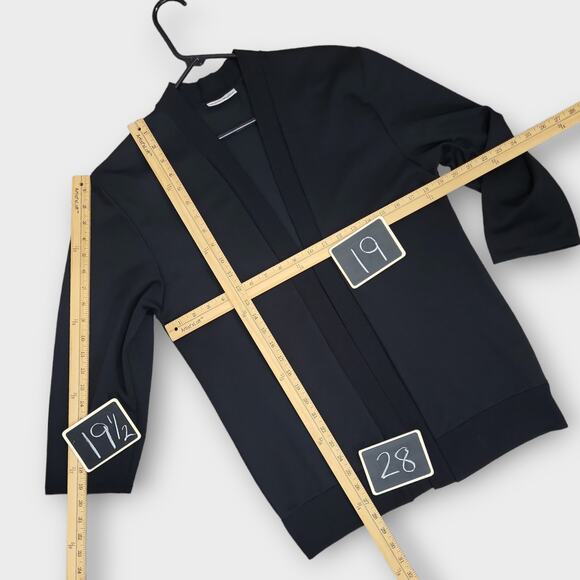 Item Eyes Cardigan Women Size Medium Black Sweater Open Front - Picture 4 of 10